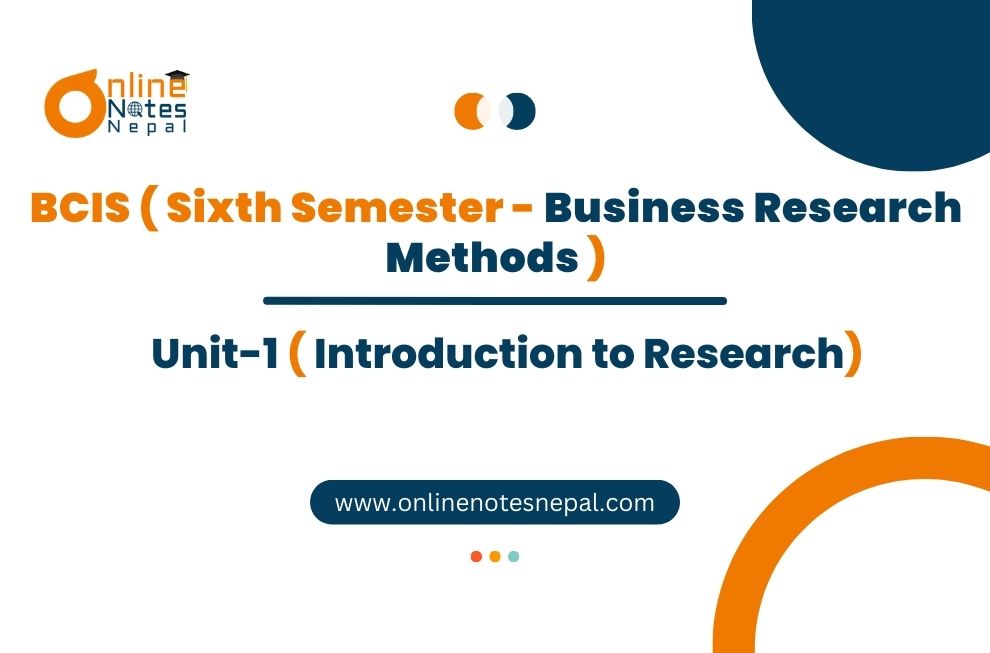 Unit I: Introduction to Research